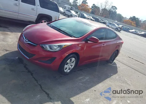2016 Hyundai Elantra Se from USA, damaged, VIN 5NPDH4AE0GH782938